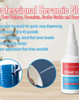 Ultimate Ceramic Glue, Proper for Ceramic & Porcelain，30G – Waterproof, High Temperature Resistant and Food Grade Material.