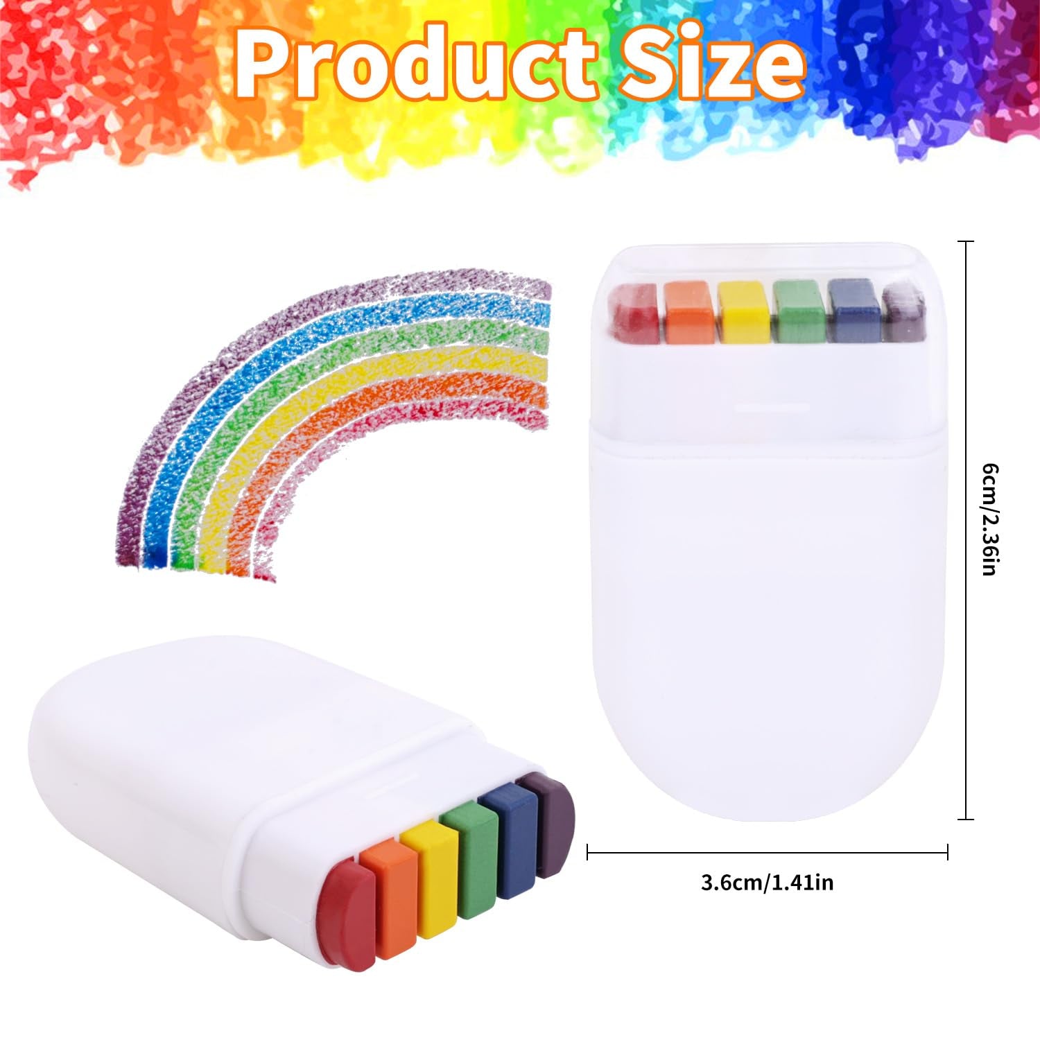 TOCADIS Rainbow Face Paint - Gay Pride Flag Rainbow Makeup Stick for Pride Parade, Pride Temporary Tattoos for Pride Month Celebrations, Party and Festival Makeup (2 Pack)
