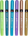Acrylic Paint Pen, Needle Extra Fine and Chisel Point, 12 Metallic Colors, Waterproof Ink, Works on Rock, Wood, Glass, Metal, Ceramic and More