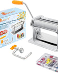 , Craft Clay Mixers Machine and 40PCS Polymer Clay Cutters Mold, Stainless Steel Handmade Clay Rolling Machine for DIY Craft - 6 Thickness Options