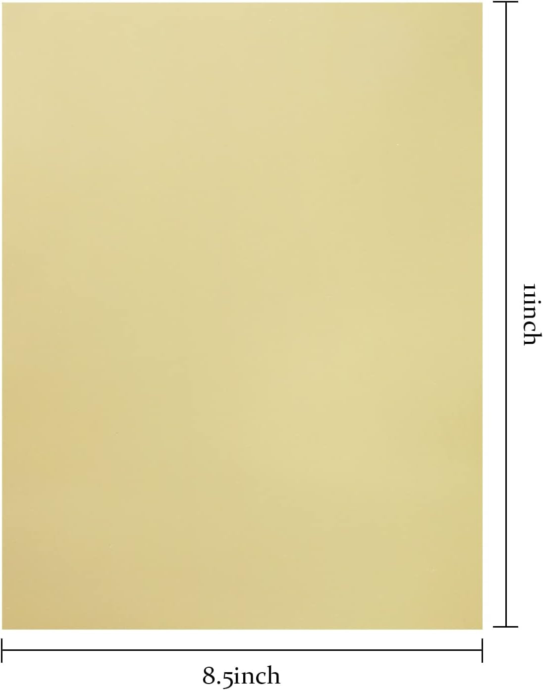 Cream Gold Metallic Paper Sheets 60 Pack Golden Foil Mirror Cardstock Shimmering Paper for Decorative, Weddings & Birthdays Invitations, Cardmaking & Paper Crafts Size 8.5" X 11"