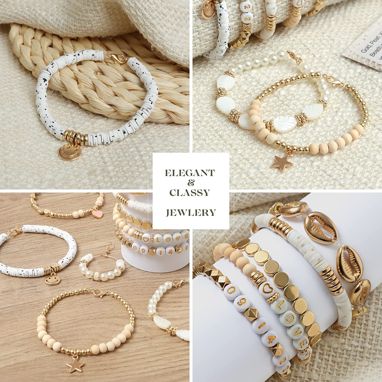 10100+ Pcs Clay Beads Bracelet Making Kit - Heishi Beads for Jewelry Making Kit - Polymer Clay Beads Bracelet Making Kit