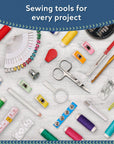 Sewing Kit for Adults and Kids - Small Beginner Set W/Multicolor Thread, Needles, Scissors, Thimble & Clips - Emergency Repair and Travel Kits - Sewing Accessories and Supplies