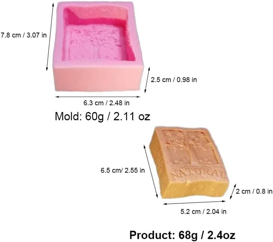 4-Pack Tree &amp; Natural Pattern Silicone Soap Mold for Natural Skincare Soap Making, DIY Skincare Products &amp; Gifts Small Business