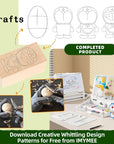 Wood Whittling Kit for Beginners-Complete Whittling Set with 4Pcs Wood Carving Knives & 8Pcs Basswood Wood Blocks-Perfect Wood Carving Kit Set-Includes Wood Carving Tools for Adults and Kids