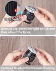 30X Jewelers Loupe, Adjustable Focal Length Magnifier with 3 LED Light for Gems, Jewelry, Coins, Stamps, Etc (Black)