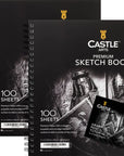 Premium Sketch Book 9In X 12In | Double Sketch Pad Pack | 200 Sheets of Quality 90Gsm Paper | for Adult Artists and Learners | Spiral Bound for Versatility