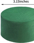 24 Pieces DIY Flower Arrangement Kit, 3.15 X 1.57 Inches Wet Floral Foam round Flower Arrangement Kit Green Wet Foam Block for Wedding, Aisle Flowers, Party Decoration