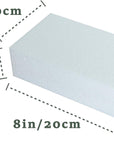 DNB Craft Foam Blocks - 6PCS 8X4X2 Inch Rectangle EPS Polystyrene White Foam Bricks - Crafts and Arts Supplies