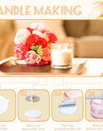 200 PCS Wick Stickers for Candle Making, Double-Sided Heat Resistant Candle Wick Stickers, Adhere Steady in Hot Wax Wick Stickers