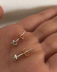 14K Gold Earring Backs Yellow Ear Locking for Stud Ear Rings (3 Pairs)
