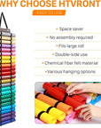Vinyl Storage Organizer, Vinyl Roll Holder Holds up to 48 Rolls, Grey Craft Vinyl Organizer Wall Mount/Hanging over the Door, Vinyl Roll Storage for Home Craft Room