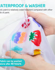 Fabric Paint Set for Clothes, 20 Colors(60Ml/2Oz Each) Permanent Textile Paint with 6 Brushes, 1 Palette, Washable Fabric Paint, Art Supplies for Clothes, Canvas, T-Shirts, Jeans, Bags, DIY Projects