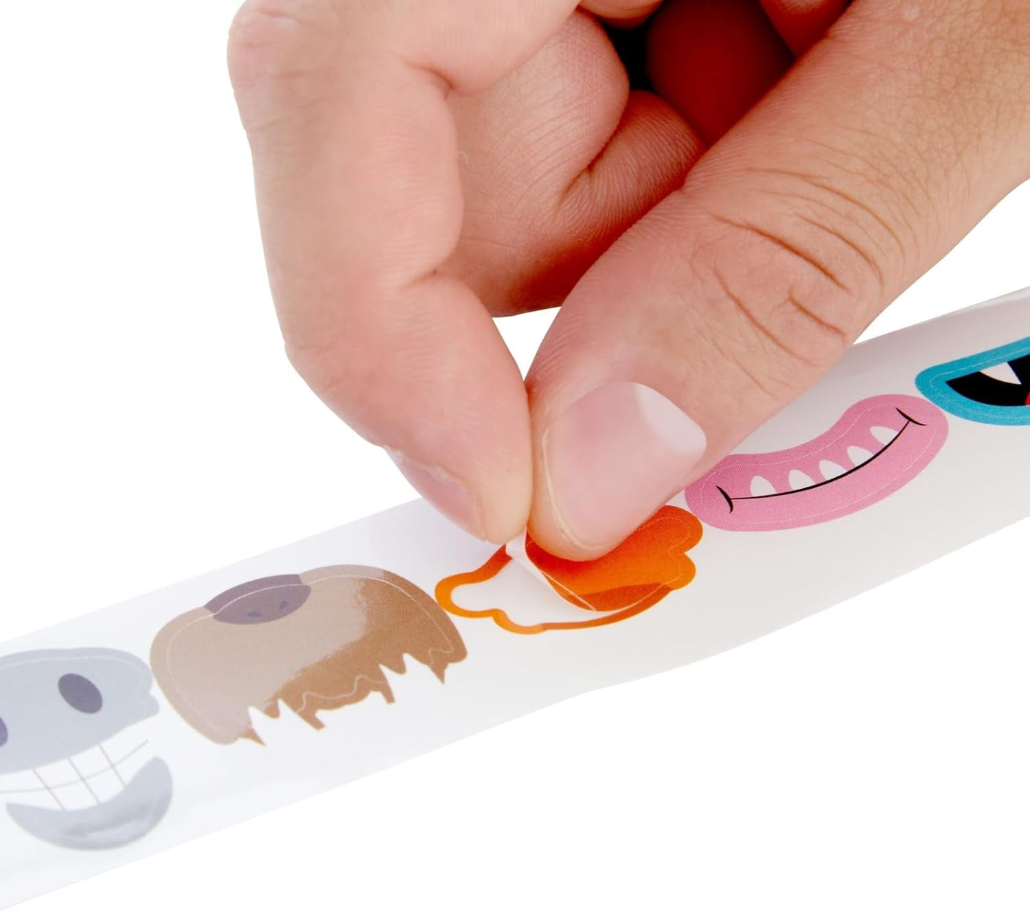 1500 Pack of Face Stickers for Kids, Silly Eyes, Nose, and Mouth for Crafts (3 Rolls)