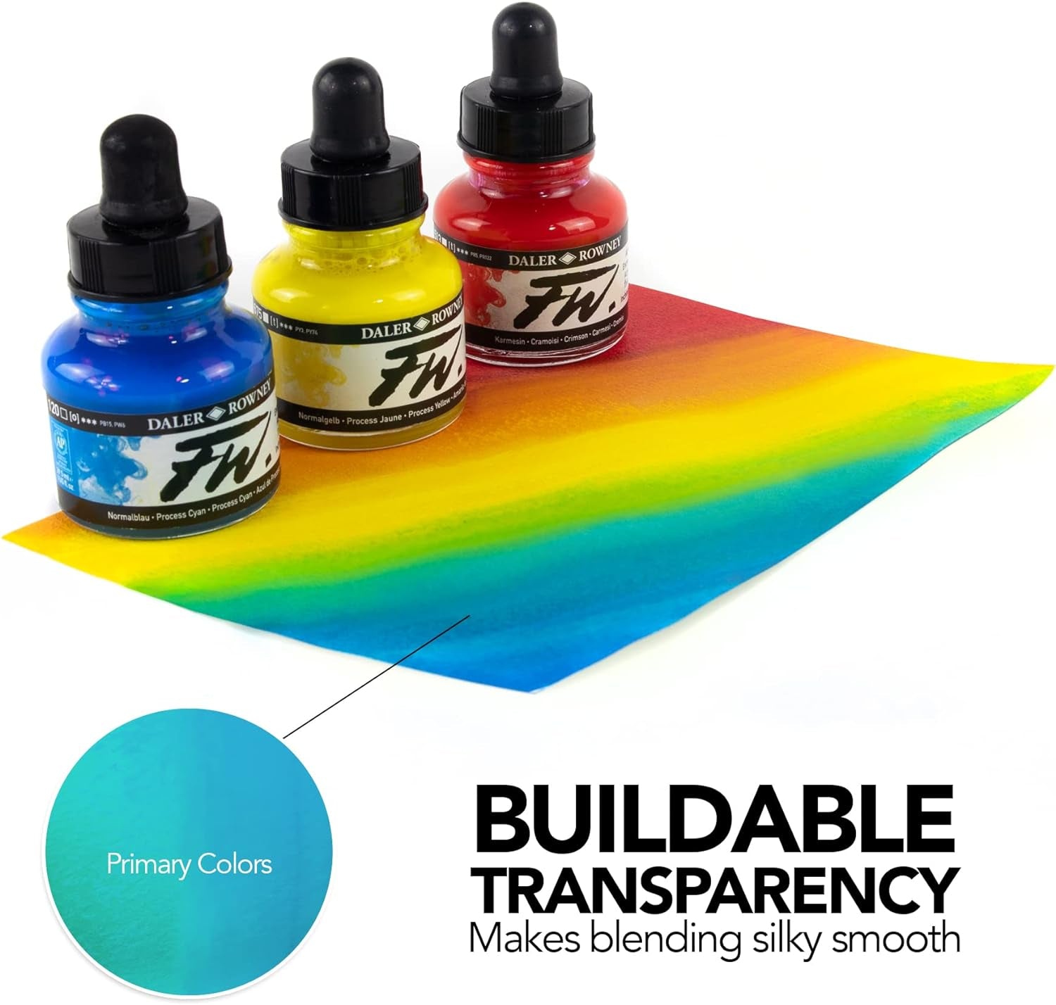 Daler-Rowney FW Acrylic Ink Bottle Paynes Grey - Versatile Acrylic Drawing Ink for Artists and Students - Permanent Calligraphy Ink - Archival Ink for Illustrating and More