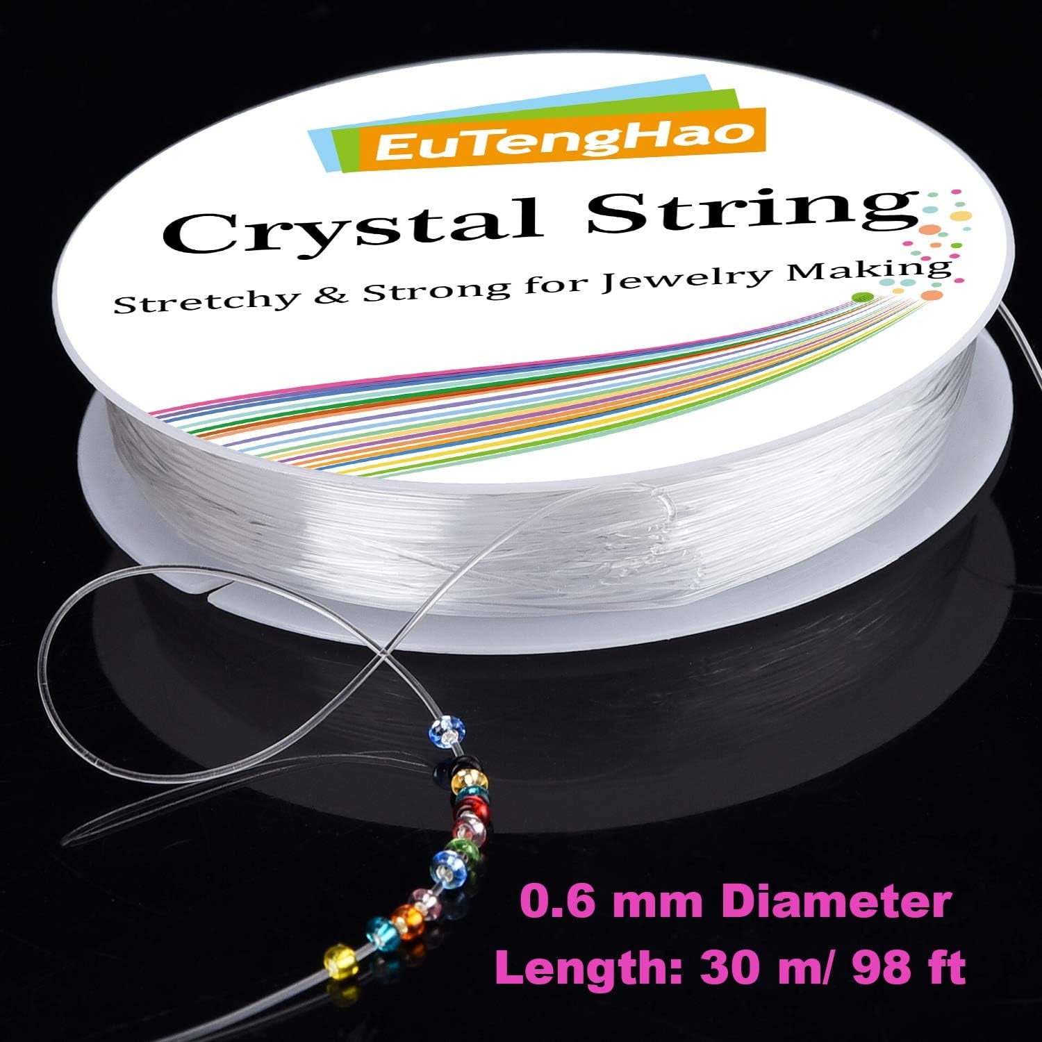 13200Pcs Glass Seed Beads Small Craft Beads Small Beads for DIY Bracelet Necklaces Crafting Jewelry Making Supplies with Two 0.6Mm Clear Bracelet String (3Mm, 550 per Color, 24 Colors)