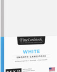 White Cardstock - for School Supplies, Kids Art & Crafts, Invitations, Business Card Printing | Extra Thick 100 Lb Card Stock, 8.5 X 11 Inch, Heavy Weight Hard Cover Stock (270 Gsm) 50 Sheets per Pack