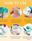 Yarn Ball Winder, Convenient Yarn Winder for Yarn,Yarn Swift and Ball Winder Combo with Easy Installation for Yarn Storage +1 Set 4 Size Pompom Maker+20 Pieces Stitch Knitting Needles+1 PCS Scissors