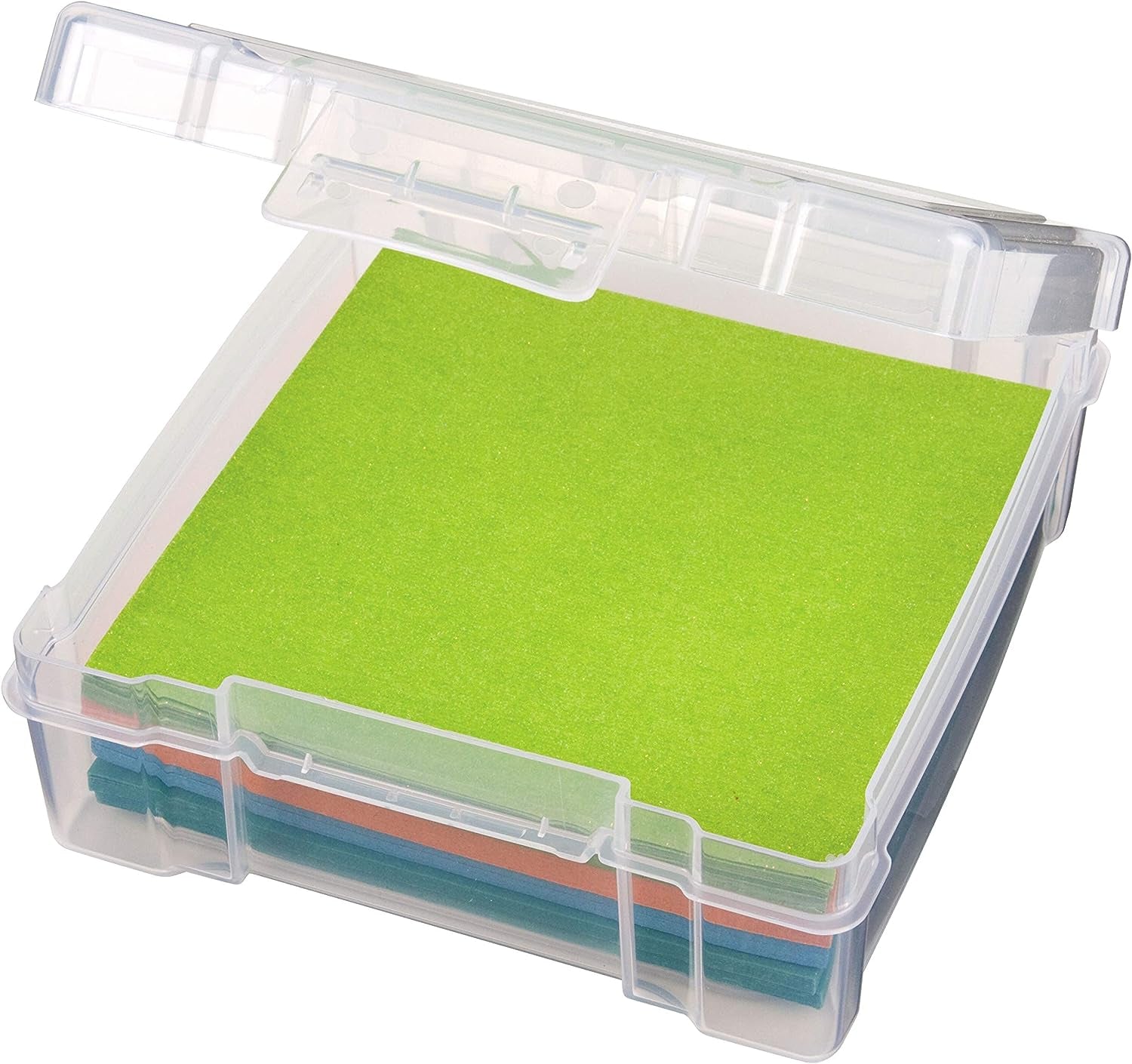6953AB Clearview 6" X 6" Box Art &amp; Craft Organizer, [1] Plastic Storage Case, Clear