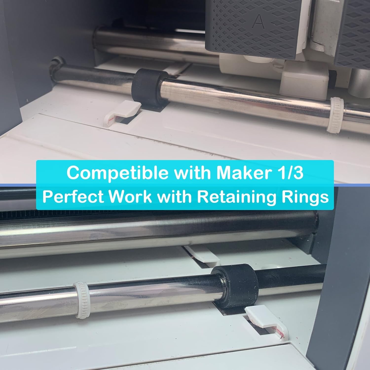 Rubber Roller Replacement Compatible with Cricut Maker/Maker 3, Mat Guide Rubbers for Cricut Repair Accessories