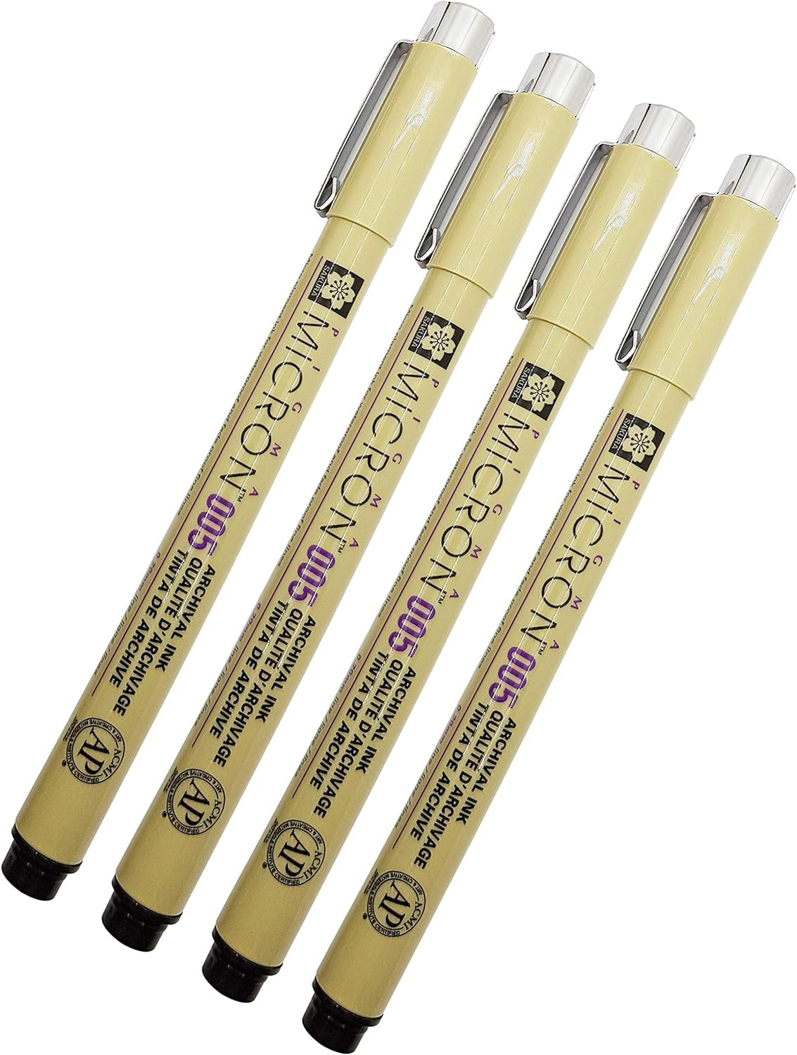 Pigma Micron 005 Black Pen 0.2Mm Line Width Pack of 4 (005)