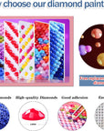 12 Pack Diamond Painting Kits for Adults 5D DIY Diamond Art Kit Paint with round Full Drill Diamonds for Beginners Gem Paintings Art for Home Wall Decor Gifts(12X16 Inch)