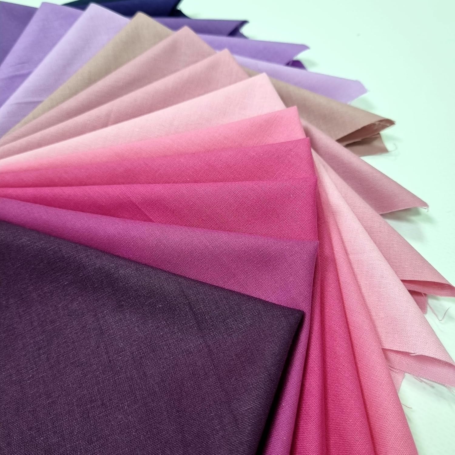 100% Cotton 50 PCS 8 X 8 Inches (20Cm X 20Cm) Softnes Cotton Fabric Bundle Squares for Quilting Sewing Fabric Squares for Craft Patchwork Fabric Set Turkish Quality (50 Solid Color Fabric Set)