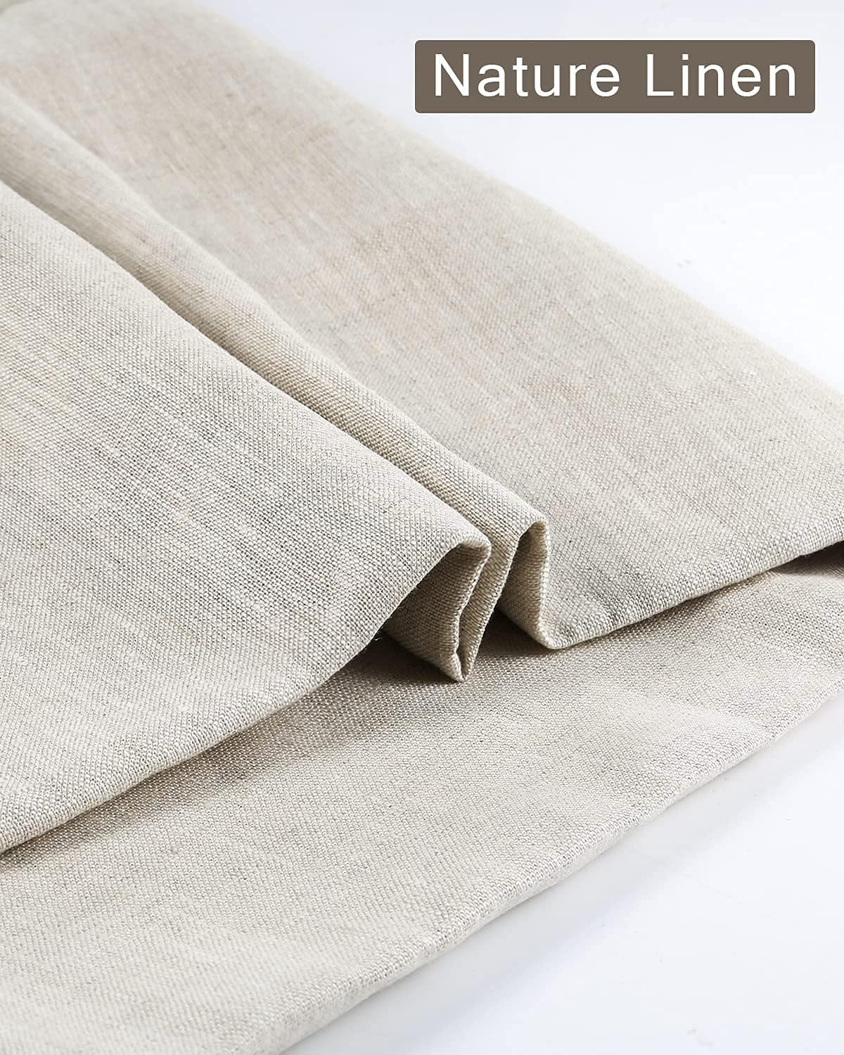 39 X 55 Inch Natural Pure 100% Linen Fabric, Plain Solid Colour Linen Fabric Cloth for Needlework, Dressmaking, Skirts, Bag, Embroidery, Tablecloths and Garments Craft