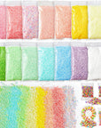 Pastel Foam Balls for Slime, 18 Pack 0.09-0.14 Inch Balls Mini Small Assorted Beads Homemade Arts DIY Crafts Supplies for Wedding Party Christmas New Year Decoration