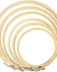 6 Pieces Embroidery Hoop Set Circle Cross Stitch Hoop Ring 4 Inch to 10 Inch for Embroidery and Cross Stitch