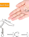 Stainless Steel Earring Hooks French Ear Wire, 600Pcs Earring Making Findings Parts Jewels DIY Supplies Kits, with Silicone Earring Backs Stoppers & Open Jump Ring