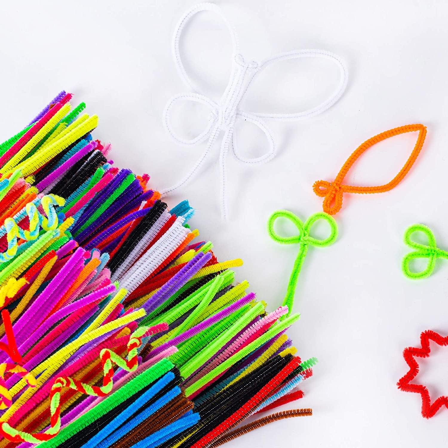 Pipe Cleaners, 300Pcs 20 Colors, Craft Supplies, Pipe Cleaner Chenille Stems, Craft Pipe Cleaners