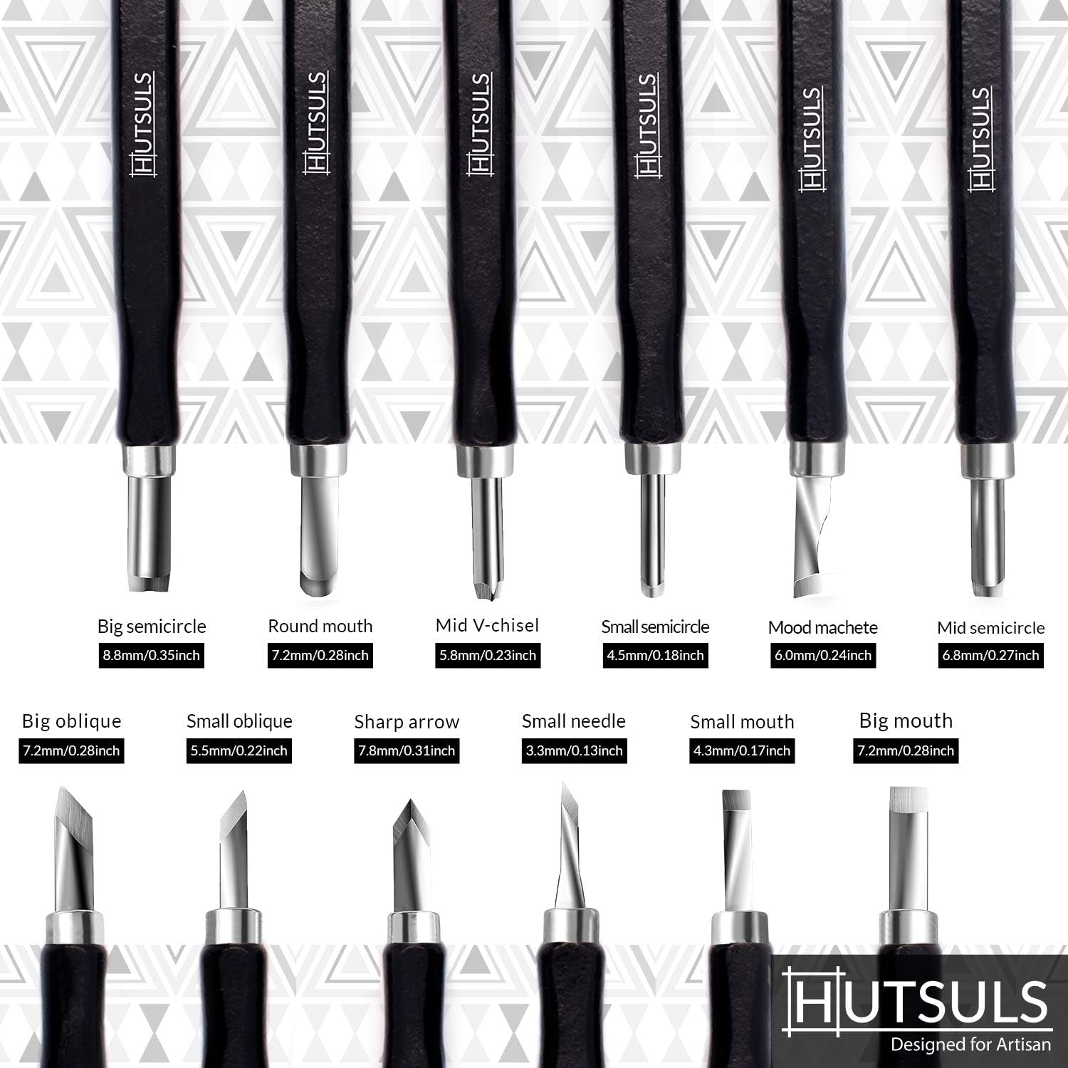 Wood Carving Tools Set - Easy to Use 12 Pcs Mini Wood Chisel Beginner Wood Carving Kit for Adults & Kids Carving Kit Gift