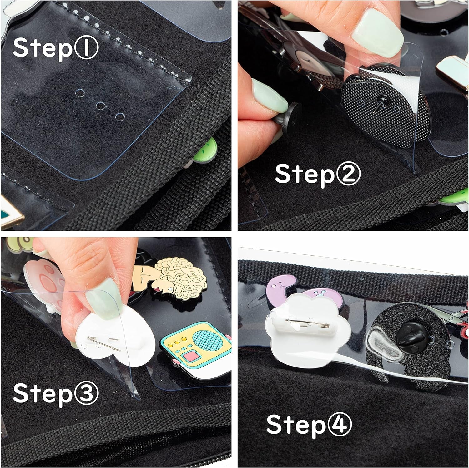 Portable Travel Brooch Pin Carrying Case for Enamel Pin, Lapel Pin, Pins Storage Organizer Case, Pin Collections Display Bag with 10 Pages, Hold up to 160 Pins.