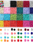 7200Pcs Seed Beads for Friendship Bracelet Kit, 4Mm Glass Bracelet Beads Kit and 300Pcs Letter Beads for Jewelry Making, Necklaces, Craft Gifts