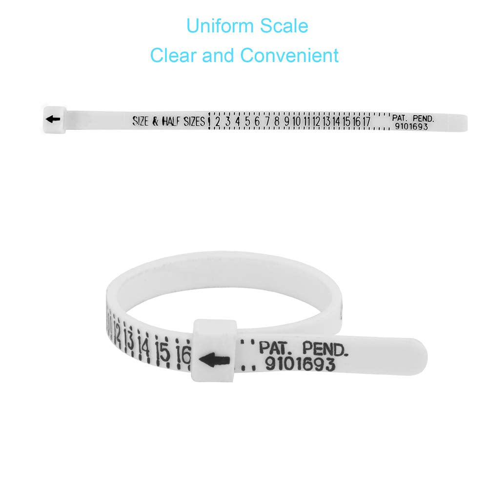 Ring Sizer Measuring Tool, 27 PCS Premium Ring Measurement Tool, US Ring Size 0-13 with Half Size, 1 PCS Finger Ring Sizing Measure Gauge, by