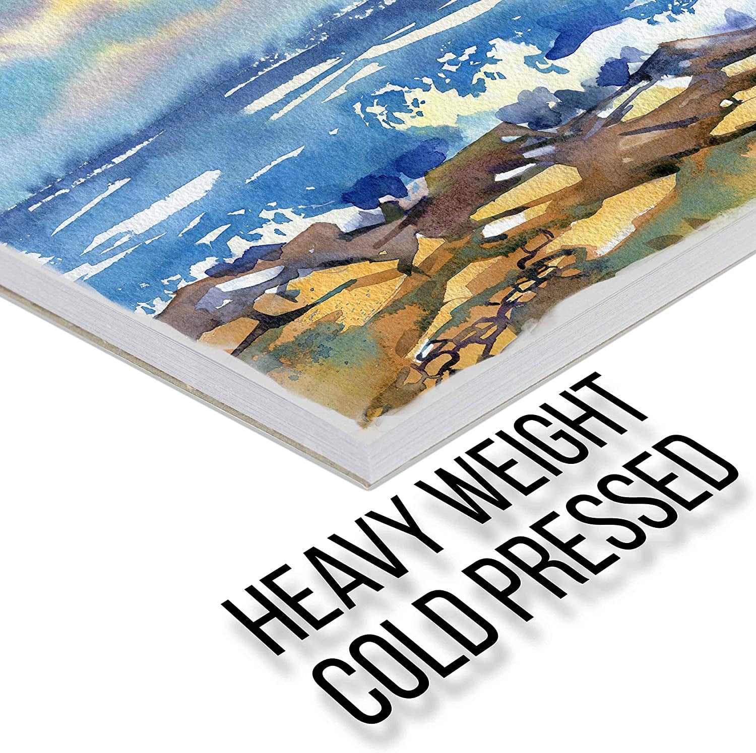 9" X 12" Premium Heavyweight Watercolor Painting Paper Pad, Pack of 2, 24 Sheets Each, 90 Pound (190Gsm) - Cold Pressed, Acid-Free, Wet, Dry &amp; Mixed Media - Artists, Students, Adults