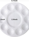 6 Pack Paint Tray Palettes, Plastic Paint Pallet for Kids Art Painting Palette for Painting or DIY Craft Class, White