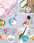 350Pcs Acrylic Keychain Blanks  Clear Acrylic Keychain Blanks for Vinyl with 60 Pcs Acrylic Blanks, 60 Pcs Keychain Tassels, 170 Pcs Jump Rings and 60Pcs Keychain Rings for DIY Keychain Craft