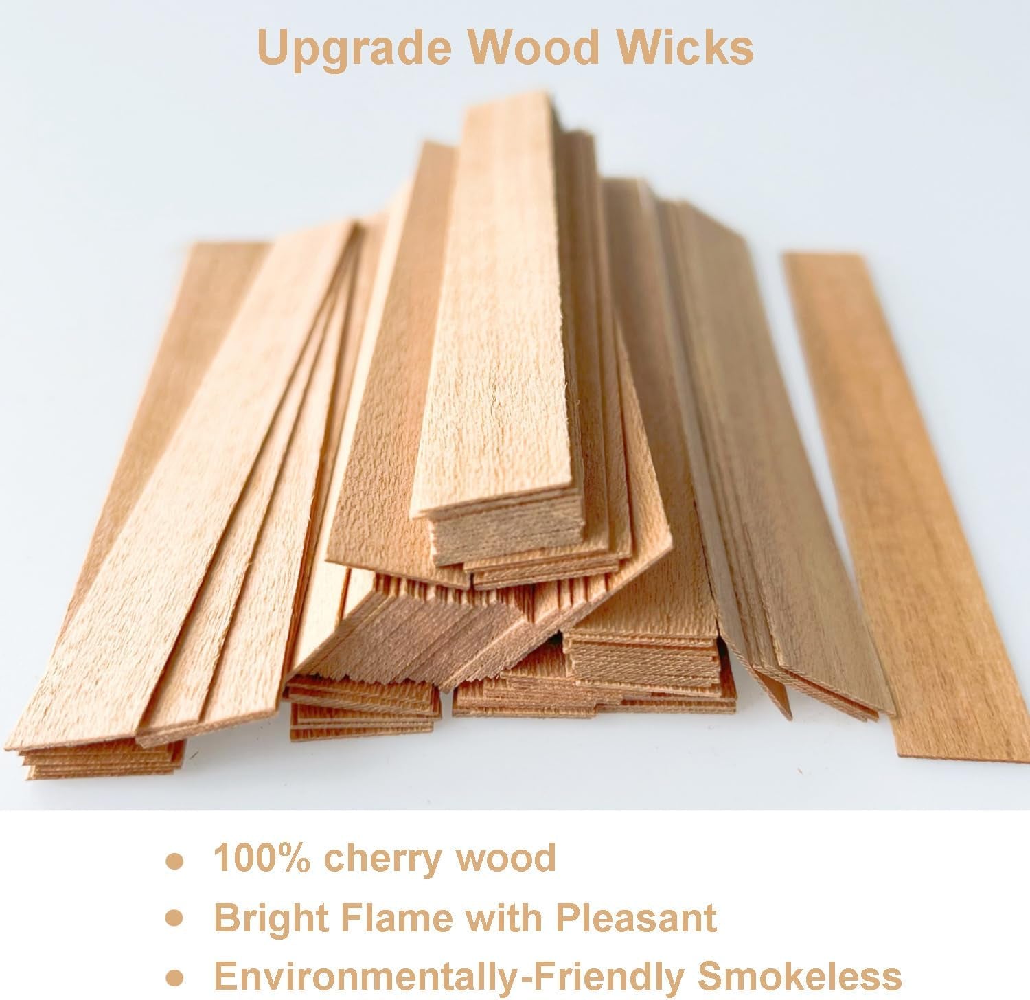 230 PCS Wooden Candle Wicks for Candle Making 0.5Mm Natural Candle Wood Wicks Wick Stickers Wick Clips Candle Cores Kit for DIY Candle Making Craft