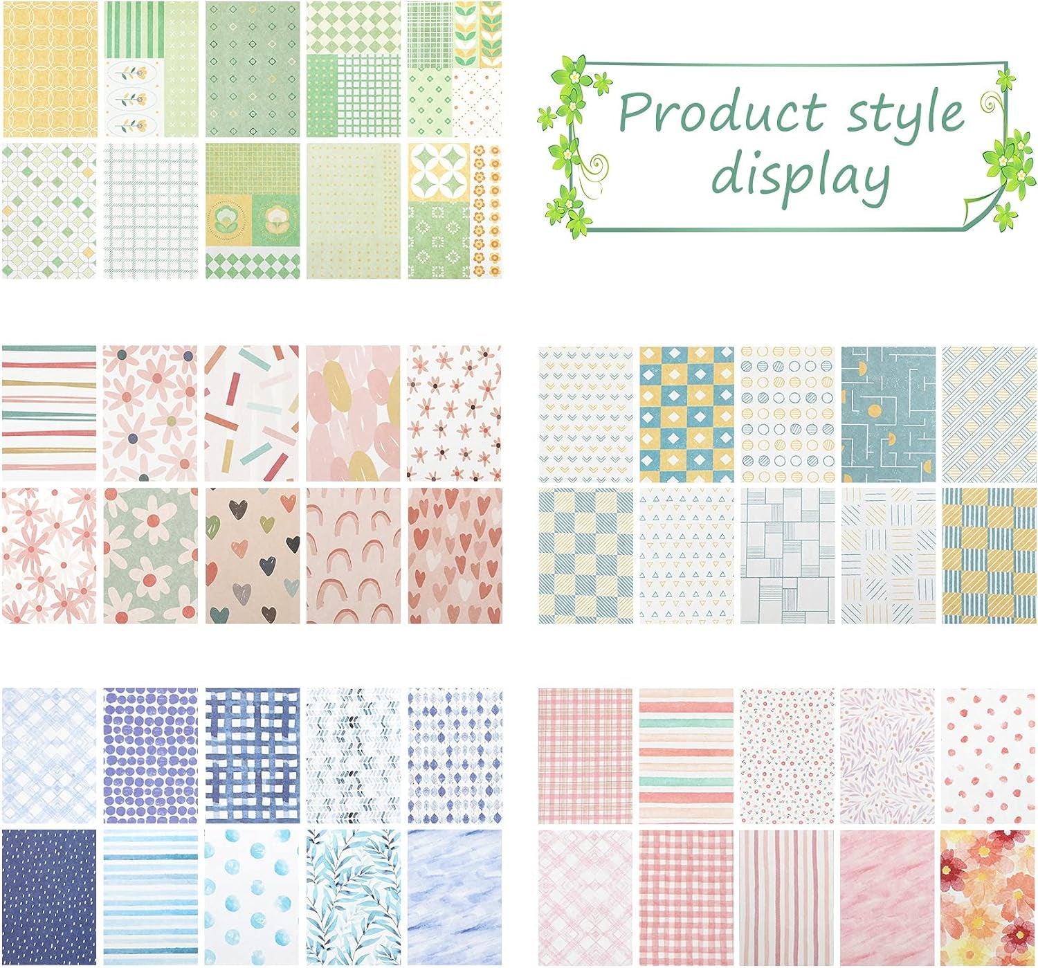 500 Sheets Vintage DIY Scrapbook Paper Supplies Aesthetic Paper Supplies Decorative Paper Material for DIY Scrapbooks Journal Photo Album Crafts (Classic Style,3.35 X 2.17 Inches)