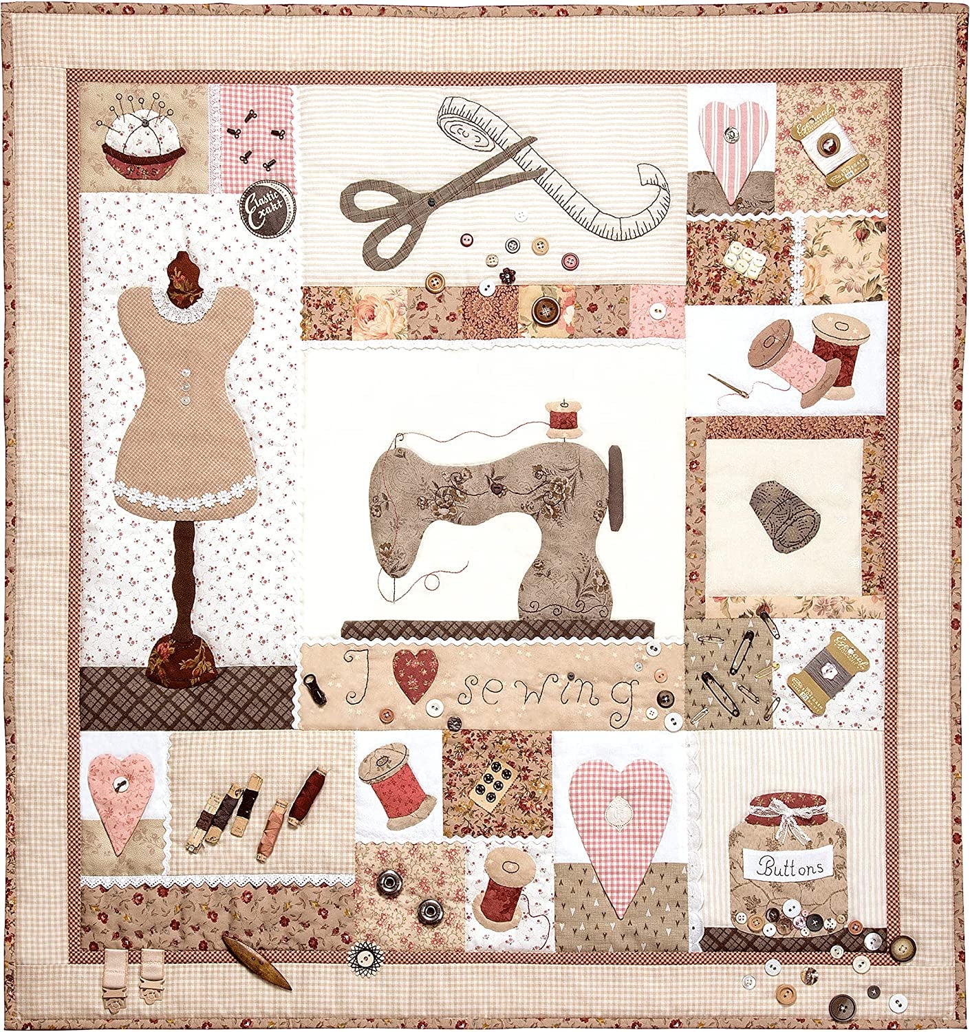 Creativ 10 Reels of 100% Cotton, 10X 100M, Multi-Coloured, 1000 Meter