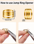 Jump Rings for Jewelry Making 2143Pcs Open Jump Rings and Lobster Clasps Necklace Bracelet Jewelry Repair Kit with Pliers Tweezers Jump Ring Opener