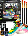 Sneaker Painting Kit Complete Shoe Paint Kit for Sneakers- Paint, Brushes, Tape & More Included- Shoe Customization Kit