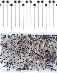 Sewing Pins, 500 Pcs Straight Pins Ball Glass Head Pins with 1.5 Inch,Quilting Sewing Pins for Fabric, Black Pins for Jewelry DIY, Craft and Sewing Supplies