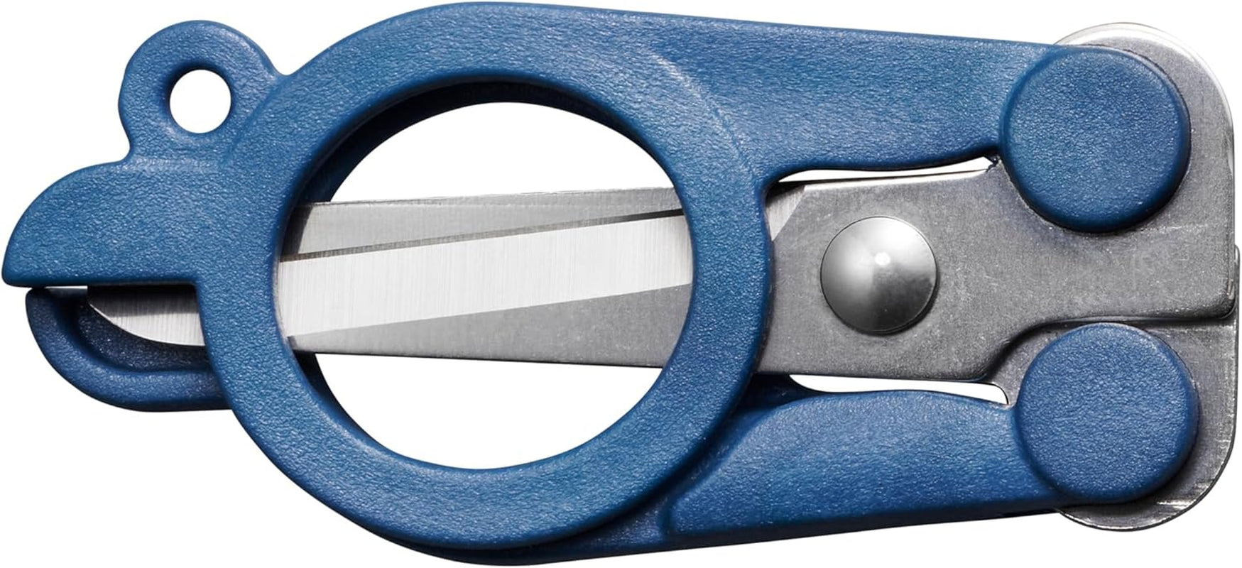 Folding Travel Scissors - Tsa-Compliant and Portable - Stainless Steel Blades and Blue Handles