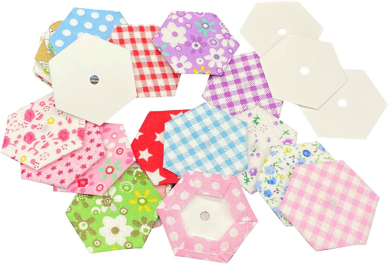 400Pcs 1 Inch Paper Piecing for Quilting DIY Patchwork Sewing Crafts,Quilting Templates for Sewing Supplies Quilting Accessories Crafting Tools,Hexagon Paper Piecing Template