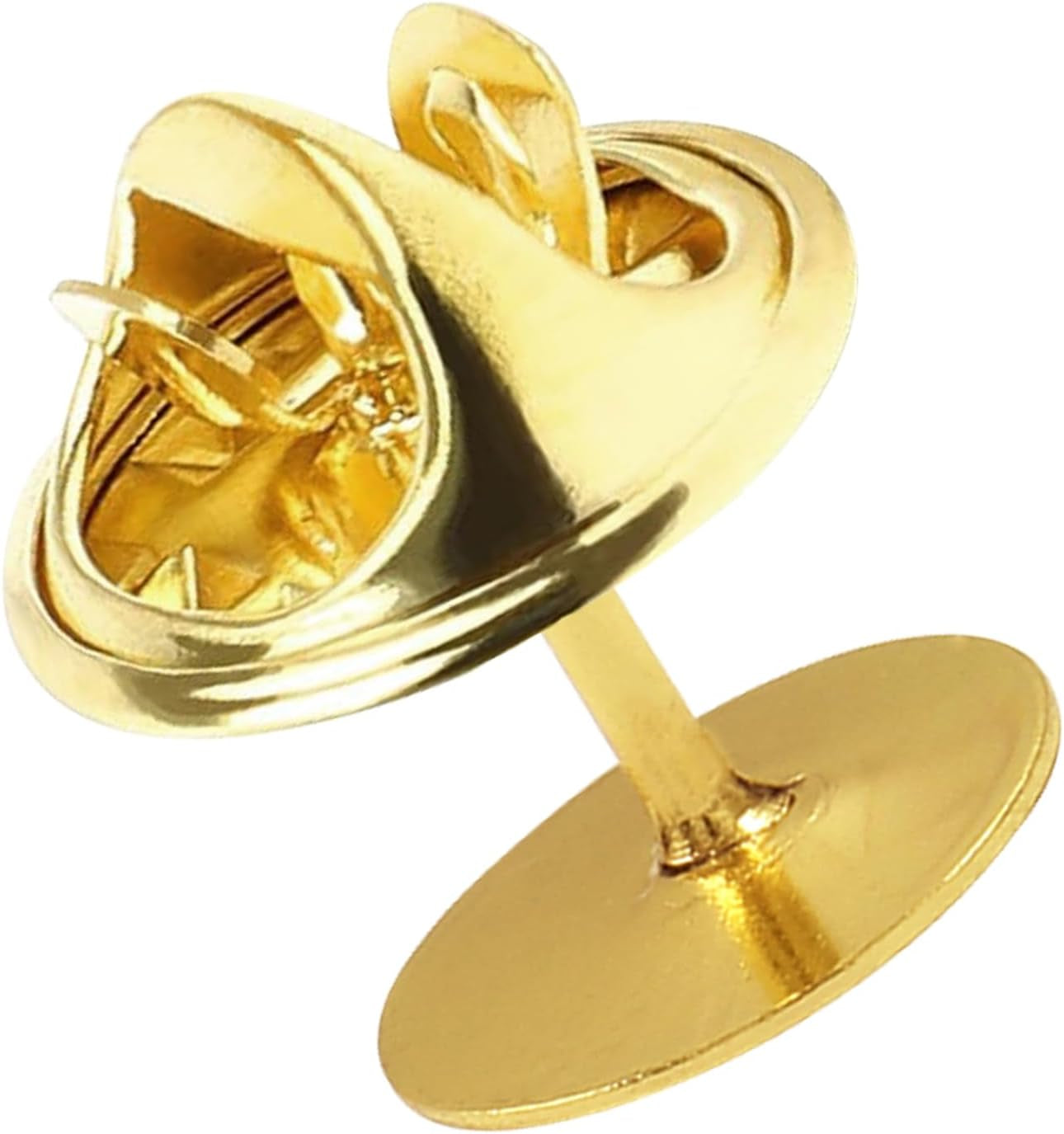 50 Pairs Pin Backs Replacement，Gold Butterfly Tie Tacks, Perfect Blank Pin Keepers for Craft Making Jewelry Making