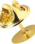 50 Pairs Pin Backs Replacement，Gold Butterfly Tie Tacks, Perfect Blank Pin Keepers for Craft Making Jewelry Making