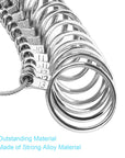 Ring Sizer Measuring Tool, 27 PCS Premium Ring Measurement Tool, US Ring Size 0-13 with Half Size, 1 PCS Finger Ring Sizing Measure Gauge, by
